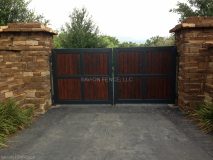 Level Top Iron Frame and Cedar Filled Gate